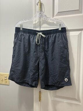 Vuori Kore Shorts Men’s Navy Lined Athletic Performance 7” Size XXL